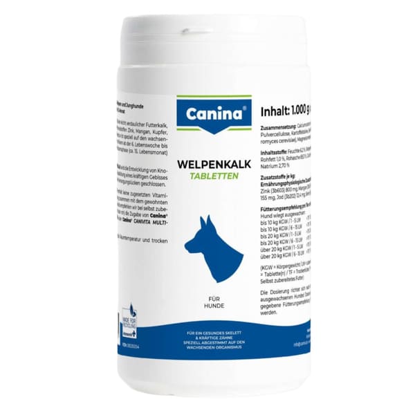 Canina Welpenkalk tabletes kauliem kucēniem 1000 g N1000